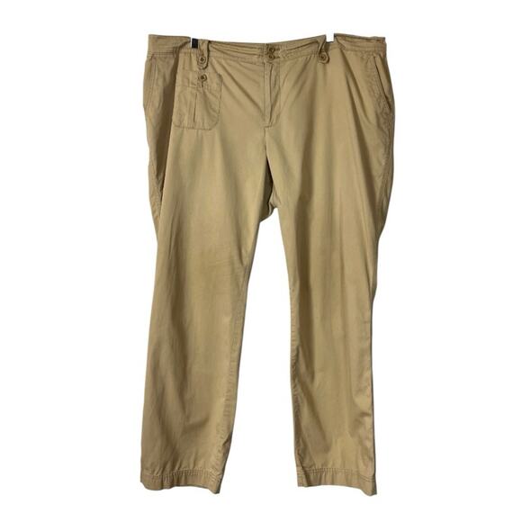 Lauren Ralph Lauren Pants Khaki Carfo Pocket Tan Safari Women’s Plus Size 18W - Picture 9 of 9
